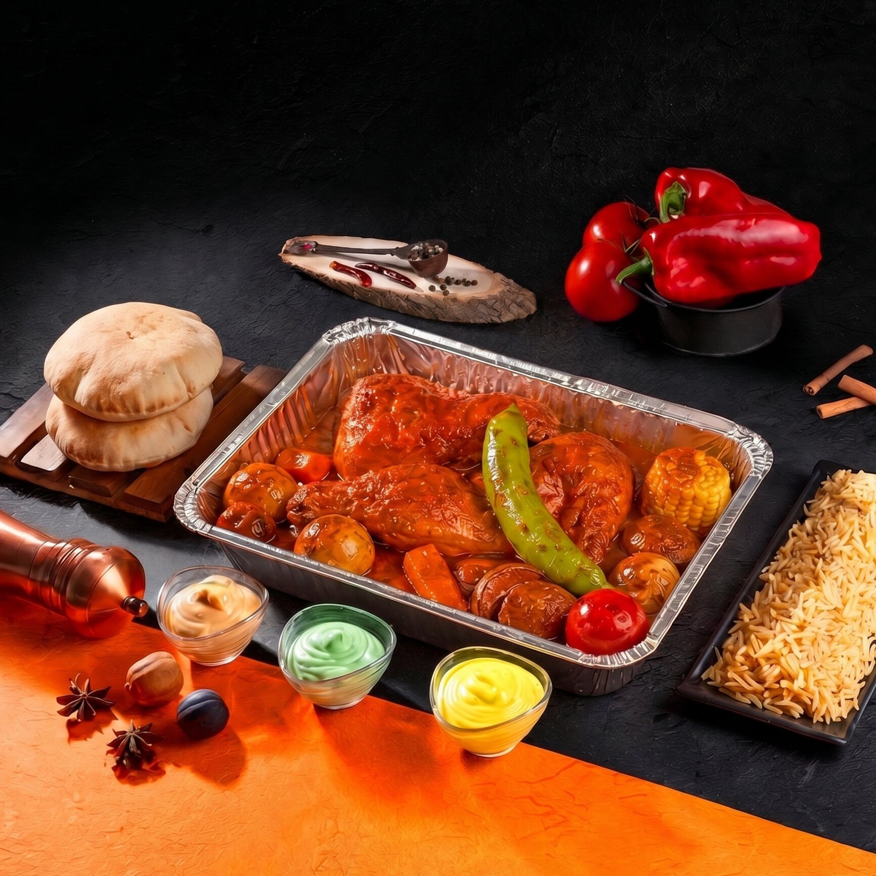 Volcano Sauce-وجبة نص